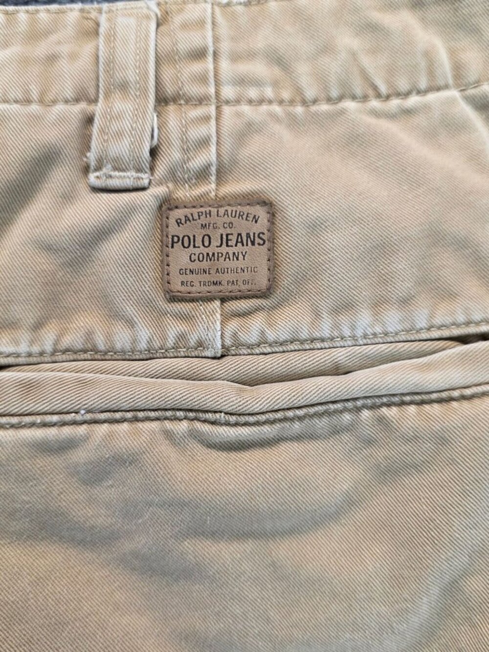 Polo Jeans Co. Ralph Lauren Denim Shorts 38 Beige Streetwear Casual Retro - Picture 7 of 9